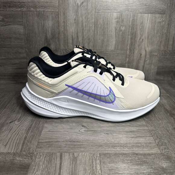 RARE Nike Athletic Shoes in feminine Cream and Lavender Purple details. Mint - Picture 1 of 7